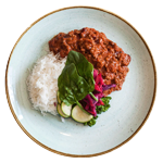 Chilli Con Carne, Rice & Chips 